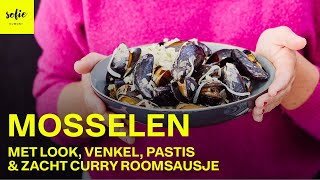 Heerlijke mosselen met look venkel pastis en zacht curry roomsausje  Sofie Dumont [upl. by Llij373]