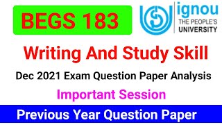 BEGS 183 Dec 2021 Exam Questions Paper Analysis  Writing And Study Skill  BEGS 183 [upl. by Gladstone275]