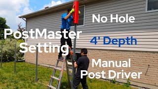 Postmaster Post Setting Post Driver No Dig No Concrete How To Set up PostMaster Metal Fence Post [upl. by Gonsalve663]