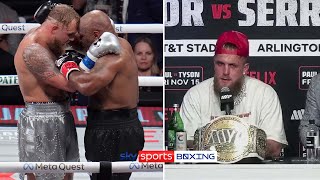 His age was showing  Jake Paul reacts to Mike Tyson win [upl. by Siraf]