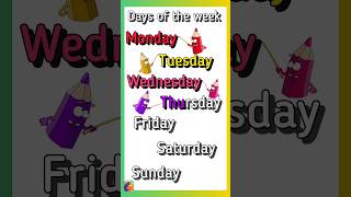 learn days of the week name Staylittle channel nurseryrhymes preschool [upl. by Nagud]