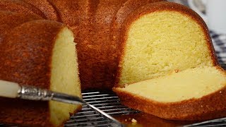 Cream Cheese Pound Cake Recipe Demonstration  Joyofbakingcom [upl. by Ahsatsan31]