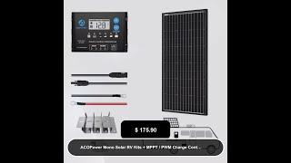 ACOPower Mono Solar RV Kits  MPPT  PWM Charge Controller [upl. by Chemaram332]