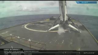 Reused SpaceX Rocket Lands on Drone Ship After BulgariaSat1 Launch [upl. by Burbank]