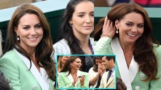 Princess of Wales looks thrilled to catch up with Roger Federer as hes honoured at Wimbledon [upl. by Greenberg]