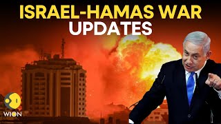 IsraelPalestine War LIVE Israel says Gaza border secured after another night of air strikes  WION [upl. by Calysta]