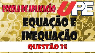 QUESTÃO 35  PROVA ESCOLA DE APLICAÇÃOUPE 1° ANO2020 [upl. by Uolyram306]