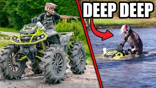 Giant FOURWHEELER VS FLOODED BACKYARD [upl. by Sheley]