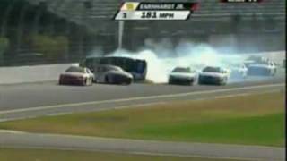 Dale Earnhardt Jr Flip at Daytona  February 13 2010  Call by MRN [upl. by Rheinlander]