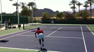 Radek Stepanek  Leander Paes  Indian Wells Practice 31112 [upl. by Hannej]