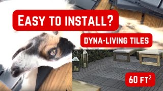 DynaLiving 60 sq ft Plastic Interlocking Deck Tiles 60 Pack 12quotx12quot Indoor Outdoor Patio [upl. by Gonroff56]