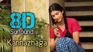 Kannazhaga 8D  Three  Dhanush  Shruthi Hasan  Anirudh Ravichandar  8D BeatZ [upl. by Eissim]