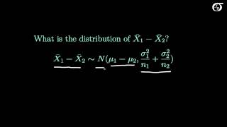 The Sampling Distribution of the Difference in Sample Means X1 bar  X2 bar [upl. by Lord]