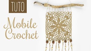 TUTO comment faire une déco murale au crochet bois flotté facile [upl. by Siroled665]