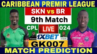 CPL LIVE  St Kitts vs Barbados Live 9th match  SKN VS BR Commentary  Cricket live match today [upl. by Yrogerg]