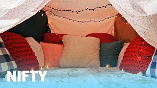 How To Make The Coziest Blanket Fort Ever [upl. by Artemus]