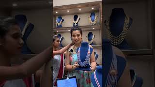 Live YouTube video on amazing beaded jewellery Mother of pearl collection from Kameswari Jewellers [upl. by Odlo]