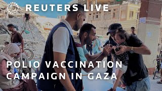 LIVE Polio vaccination campaign in Gaza [upl. by Faubert]