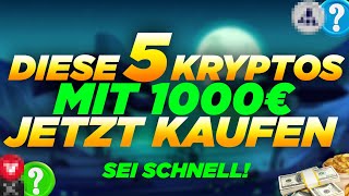 Meine TOP 5 Kryptowährungen um 2024 Millionär zu werden  WELCHE Krypto solltest Du JETZT kaufen [upl. by Glovsky]