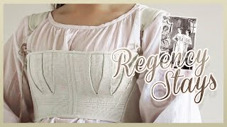 Making Regency Short Stays by Hand  linen corsetmaking and backstitching [upl. by Cherry]