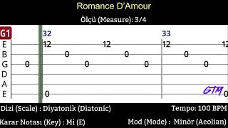 Romance D’Amour  Guitar Tutorial  TAB [upl. by Attiuqaj]