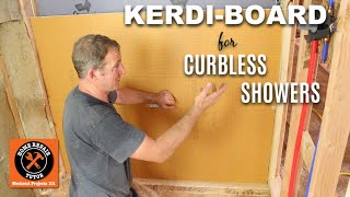 KERDIBOARD Installation Schluter Curbless Shower Part 2 [upl. by Axia]