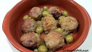 Albóndigas de ternera y aceitunas [upl. by Mary680]