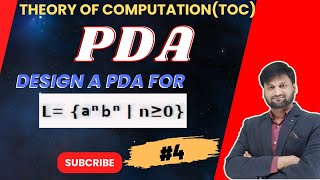 Design a pda which accept language L  anbn in TOC  CFL  PDA  soled Example [upl. by Lipski]