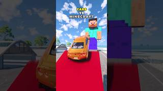 Cars VS Minecraft 🚗  BeamNGdrive shorts [upl. by Obla]