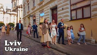 Walking Tour Ukraine Lviv  Autumn Saturday Day in Lviv A Walk With a Good Mood 4k video walk [upl. by Aztinay]