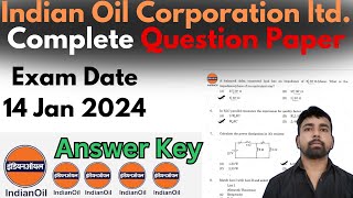 iocl question paper 2024 complete answer key 🔐 iocl exam requirements before start [upl. by Aimo]