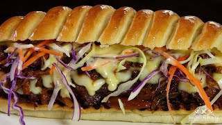 BBQ Pulled Pork Sandwich – Bruno Albouze [upl. by Cedell132]