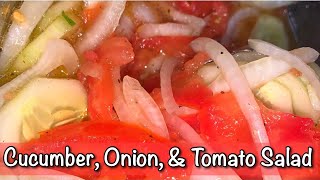 How To Make Cucumber Onion amp Tomato Salad  Summer Salad [upl. by Morie]