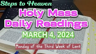 HOLY MASS DAILY READINGS  MONDAY MARCH 4 2024 [upl. by Alisun]