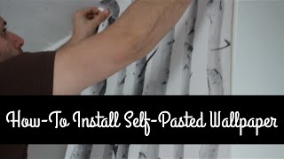 How To Hang Prepasted Wallpaper for Beginners paper by Bouclair Home  DIY [upl. by Kelli]