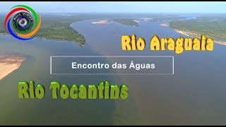 Exato encontro dos Rios Araguaia e Tocantins  Sobrevoo e imagens Fantásticas Drone [upl. by Haynor442]