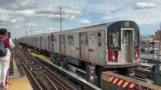 IND Fulton St Line A Trains with Test Train  Rockaway Blvd R46 R142A R179 R211A [upl. by Arissa365]