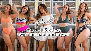 Swimsuits Under 30  Popvil TryOn haul plus discount code MERD15 for 15 OFF your order [upl. by Gnet]