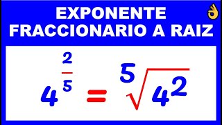 Potencia con exponente fraccionario Significado [upl. by Oigolue]