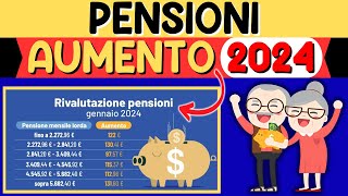 ✅AUMENTO PENSIONI 2024👉TABELLA UFFICIALE👉TUTTI I NUOVI IMPORTI da GENNAIO➕AUMENTI MINIME INVALIDI❗ [upl. by Arata444]