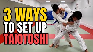 3 ways to set up Taiotoshi  JUDO [upl. by Ecenahs]