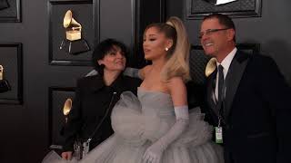 Ariana Grande On The Red Carpet  Fashion Cam  2020 GRAMMYs [upl. by Azpurua869]