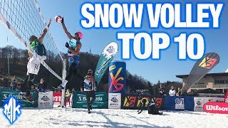 TOP 10 Crazy Plays Snow Volleyball Highlights [upl. by Ennairac]