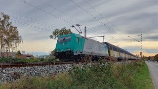 Bahnverkehr in Landshut mit alex BR 111 SOB Güterzüge [upl. by Valerle]