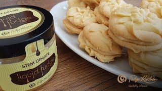 White Chocolate amp Stem Ginger Fudge Viennese Whirls [upl. by Flemings]