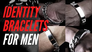 Silver ID Bracelets  Mens Identity Bracelets HEAVY WEIGHTS [upl. by Madelaine579]