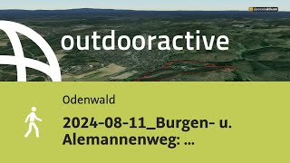 Wanderung im Odenwald 20240811Burgen u Alemannenweg Heiligenberg u Ruine Tannenberg [upl. by Fassold]