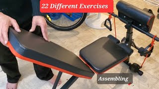 22 Exercises You Can Do With This Training Workout Multifunctional Bench And How To Assemble it [upl. by Fennelly]