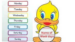 Week days name  Name of the days  DayS Of the week [upl. by Just]