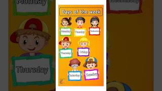 days of the week in englishweek spelling staylittlechannelnurseryrhymes vocabulary [upl. by Robyn]